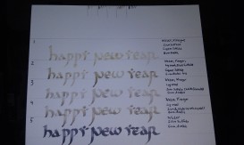 New Year Ink - Whole sheet